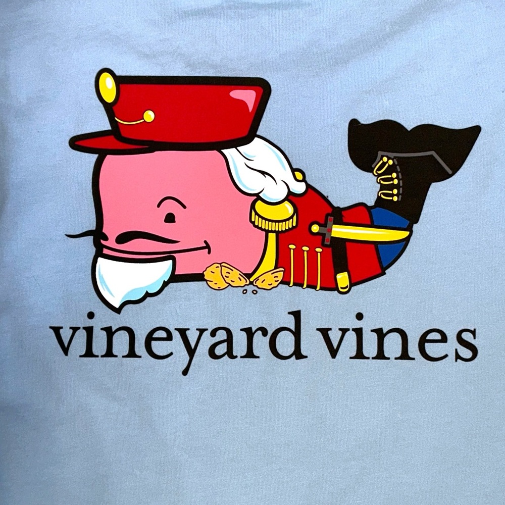 Vineyard Vines Kids Nutcracker Whale Long Sleeve Pocket Tee Blue Boys Size 6 NWT - Picture 2 of 16